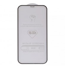 Защитное стекло для Apple iPhone 12 Pro Max, совместимо с чехлом, Full Glue, (без упаковки), черный