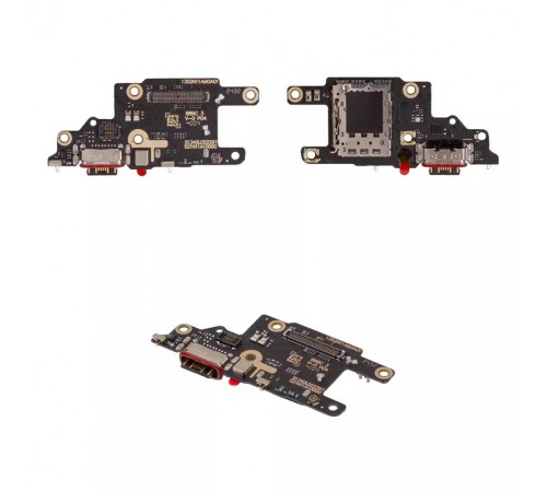 Шлейф для Xiaomi Poco X6 Pro 5G, конектора зарядки, мікрофона, плата зарядки, High Copy  