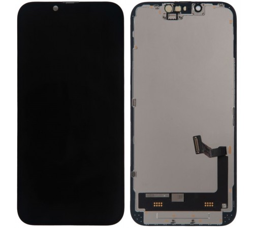 Дисплей для iPhone 14, черный, с рамкой, Copy, (TFT), JK