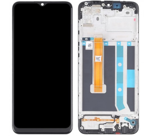 Дисплей для Oppo A15, A15s, черный, с рамкой, High Copy, CPH2185, CPH2179