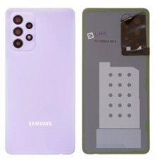 Задняя панель корпуса для Samsung A525 Galaxy A52, фиолетовая (Awesome Violet) + стекло камеры