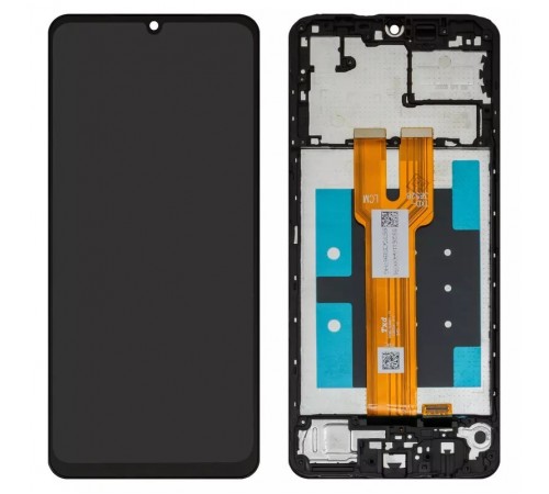 Дисплей для Samsung A066 Galaxy A06 5G, черный, с рамкой, Сopy