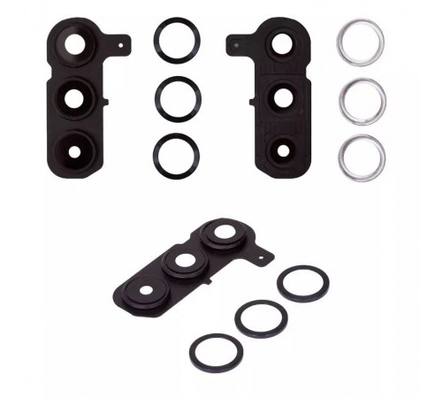 Стекло камеры для Samsung S936 Galaxy S25 Plus, черное, с рамкой