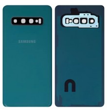 Задняя панель корпуса для Samsung G973 Galaxy S10, зеленая + стекло камеры