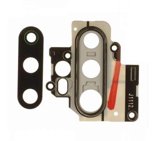 Скло камери для Oppo A5 (2020), чорне, з рамкою