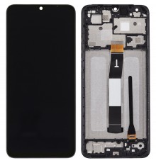 Дисплей для Xiaomi Poco C55, Redmi 11A, Redmi 12C, черный, с рамкой, High Сopy