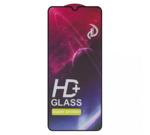 Защитное стекло All Spares для Xiaomi Poco C61, Redmi A3, Redmi A3x, совместимо с чехлом, Full Glue, черный