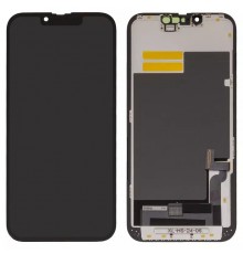Дисплей для iPhone 13, черный, с рамкой, High Copy (OLED), YK hard