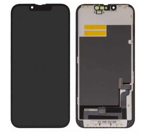 Дисплей для iPhone 13, черный, с рамкой, High Copy (OLED), YK hard
