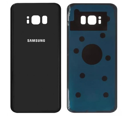 Задня панель корпусу для Samsung G955F Galaxy S8 Plus, чорна (Midnight Black), Original (PRC)