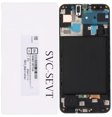 Дисплей для Samsung A505 Galaxy A50, A505F/DS Galaxy A50, чорний, з рамкою, Original
