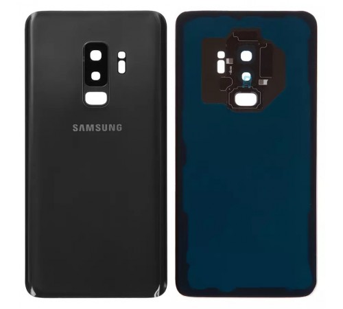 Задняя панель корпуса для Samsung G965F Galaxy S9 Plus, черная (Midnight Black) + стекло камеры, полная, Original (PRC)