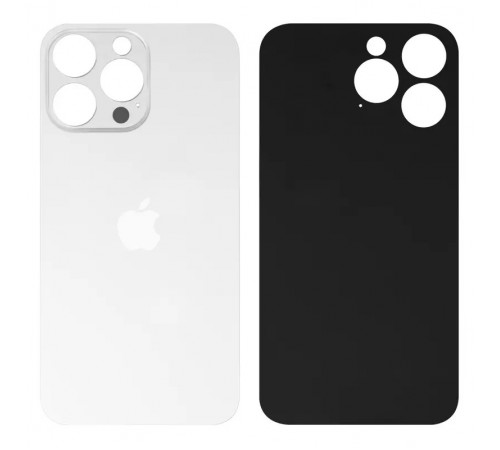 Задняя панель корпуса для iPhone 14 Pro, белая, нужно снять стекло камеры, small hole