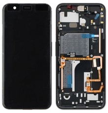 Дисплей для Google Pixel 4, чорний (Just Black), з рамкою, Original (PRC)