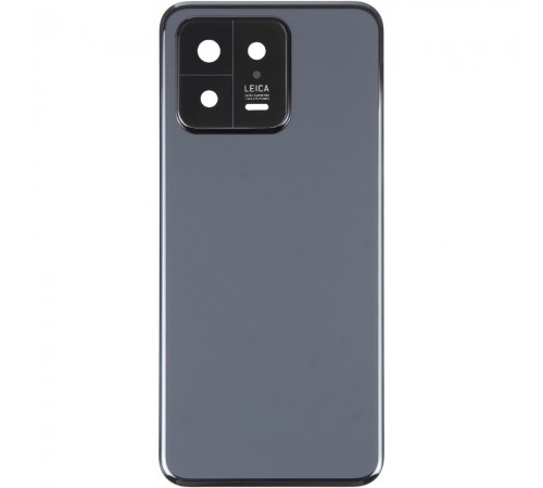 Задня панель корпусу для Xiaomi 13, чорна, Copy + скло камери