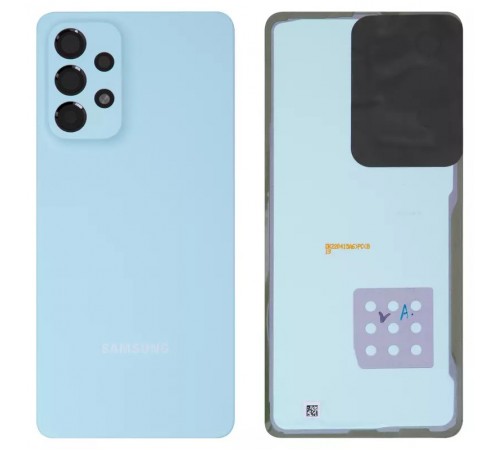 Задняя панель корпуса для Samsung A336 Galaxy A33 5G, голубая + стекло камеры Задняя панель корпуса для Samsung A336 Galaxy A33 5G, голубая + стекло камеры