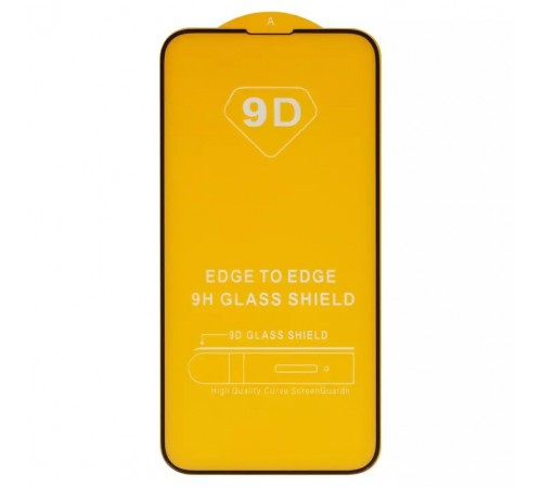 Защитное стекло для Apple iPhone 13 mini, совместимо с чехлом, Full Glue, (без упаковки), черный