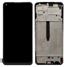 Дисплей для Oppo A95 4G, A95 5G, чорний, з рамкою, High Copy (OLED)