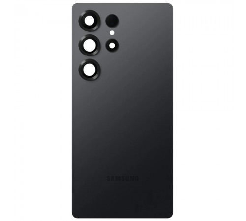 Задняя панель корпуса для Samsung S938 Galaxy S25 Ultra, черная + стекло камеры, с компонентами, Original (PRC), titanium black