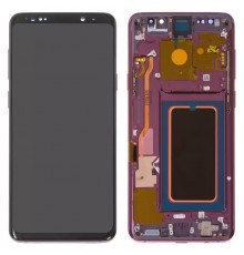 Дисплей для Samsung G965 Galaxy S9 Plus, фіолетовий, з рамкою, Оригінал (переклеєне скло), lilac purple