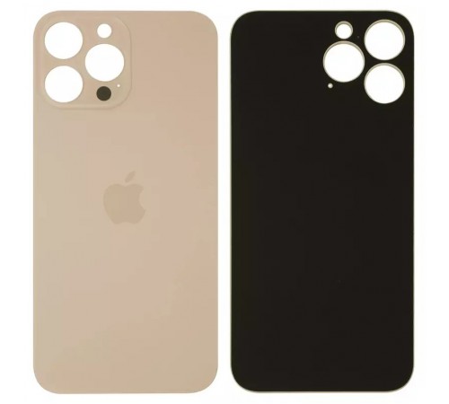 Задня панель корпусу для iPhone 13 Pro Max, золотиста, не потрібно знімати скло камери, Gold, big hole