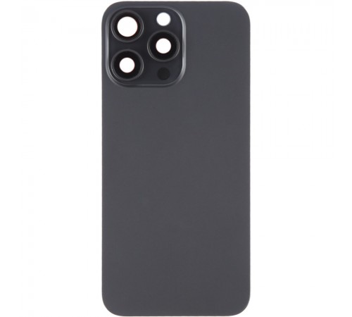 Задняя панель корпуса для iPhone 15 Pro Max, черная + стекло камеры, Original (PRC)