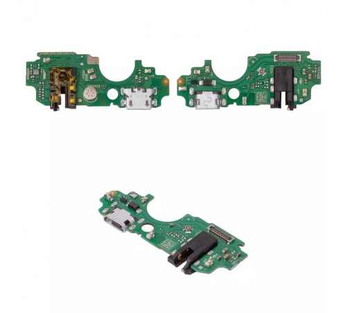 Шлейф для Tecno Pop 7 (BF6), коннектора зарядки, коннектора наушников, микрофона, плата зарядки, High Сopy