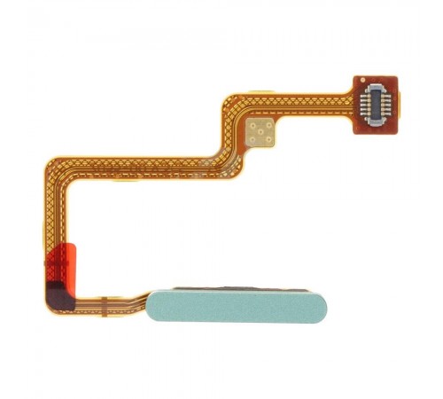 Шлейф для Xiaomi Poco F4, кнопки включения, сканера отпечатка пальца (Touch ID), зеленый (Nebula Green), Original (PRC)