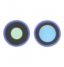 Стекло камеры для iPhone 16, 16 Plus, синее (Ultramarine), с рамкой, комплект 2 шт.