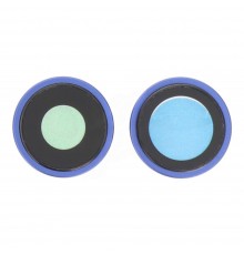 Стекло камеры для iPhone 16, 16 Plus, синее (Ultramarine), с рамкой, комплект 2 шт.