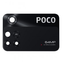 Стекло камеры для Xiaomi Poco M4 Pro 4G, черное, без рамки