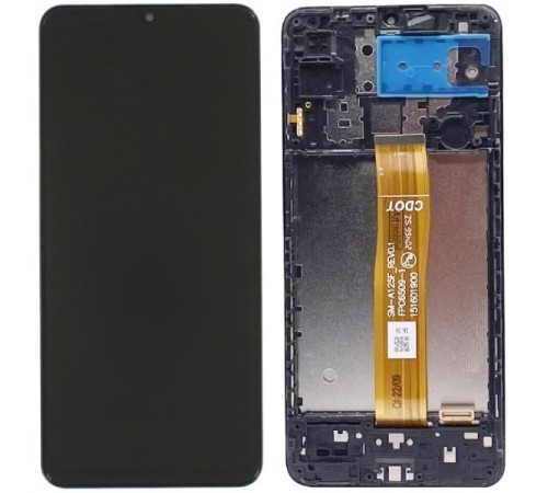 Дисплей для Samsung A125F Galaxy A12, A127, M127, черный, с рамкой, High Copy, SM-A125F_REV0.1 FPC6509-1