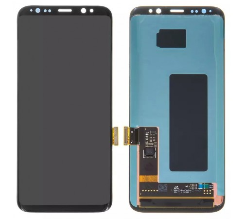 Дисплей для Samsung G950 Galaxy S8, чорний, без рамки, Оригінал (переклеєне скло)