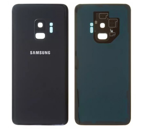 Задняя панель корпуса для Samsung G960F Galaxy S9, черная (Midnight Black) + стекло камеры, полная, Original (PRC)