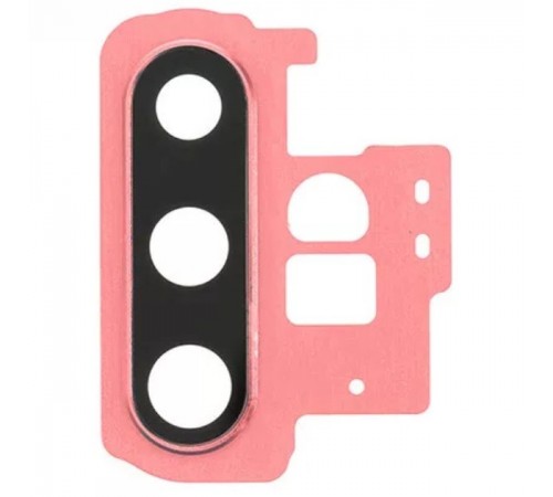 Стекло камеры для Samsung N975F Galaxy Note 10 Plus, розовое, с рамкой