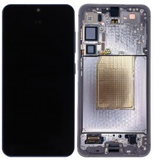 Дисплей для Samsung S936 Galaxy S25 Plus, сріблястий (Silver Shadow), з рамкою, High Copy
