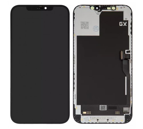 Дисплей для iPhone 12 Pro Max, черный, с рамкой, с пластиками камеры и датчика приближения, High Copy (OLED), OEM hard, GX Дисплей для iPhone 12 Pro Max, черный, с рамкой, с пластиками камеры и датчика приближения, High Copy (OLED), OEM hard, GX
