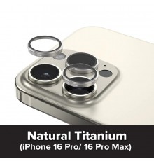 Захисне скло камери для Apple iPhone 16 Pro, iPhone 16 Pro Max, Camera Armor Pro Sapphire Lens Protector, X-One, Natural Titanium