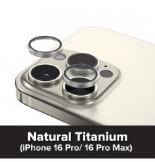 Защитное стекло камеры для Apple iPhone 16 Pro, iPhone 16 Pro Max, Camera Armor Pro Sapphire Lens Protector, X-One, Natural Titanium