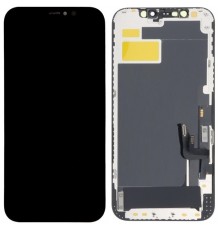 Дисплей для iPhone 12, iPhone 12 Pro, черный, с рамкой, High Copy (OLED), DD OEM hard