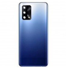 Задня панель корпусу для Oppo A74 4G, голуба (Midnight Blue) + скло камери