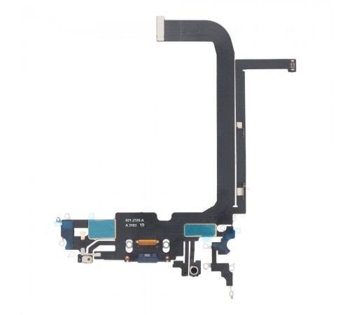 Шлейф для iPhone 13 Pro Max, конектора зарядки, синій (Sierra Blue), з мікрофоном, з компонентами, Original (PRC)