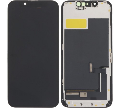 Дисплей для iPhone 13 mini, чорний, з рамкою, High Copy (OLED), OEM Hard, DD