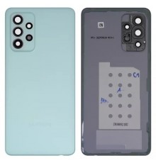 Задня панель корпусу для Samsung A528 Galaxy A52s 5G, м’ятна + скло камери, Awesome Mint