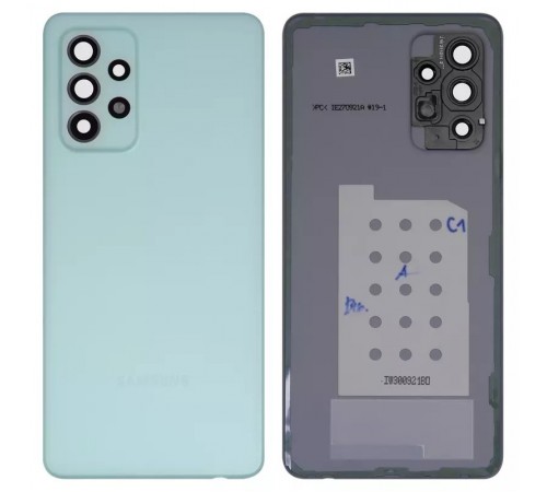 Задняя панель корпуса для Samsung A528 Galaxy A52s 5G, мятная + стекло камеры, awesome mint
