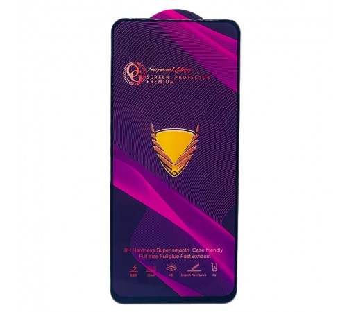 Захисне скло для Realme C65, C67 4G, 12X; ZTE Nubia Neo 2, сумісне з чохлом, Full Glue, (без упаковки), чорний