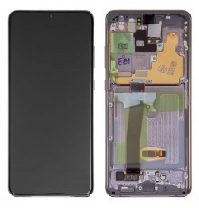 Дисплей для Samsung G988 Galaxy S20 Ultra, серый, с рамкой, Original (PRC), cosmic grey