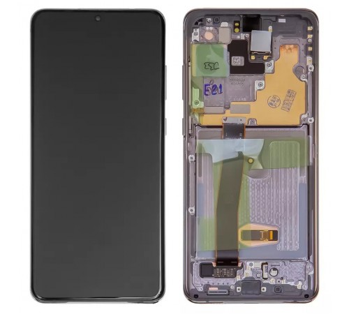 Дисплей для Samsung G988 Galaxy S20 Ultra, серый (Cosmic Grey), с рамкой, Original (PRC)