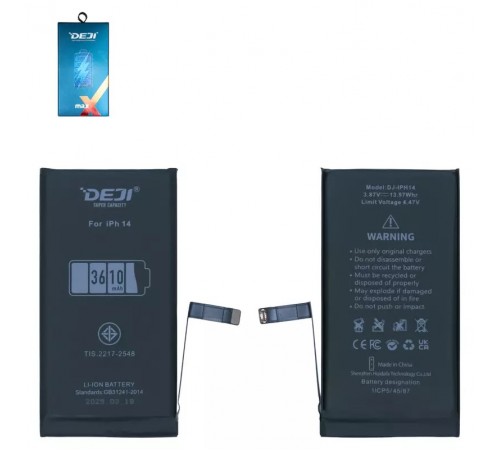 Акумулятор Deji для Apple iPhone 14, Li-ion, 3,87 В, 3610 мА·год, підвищена ємність, original IC