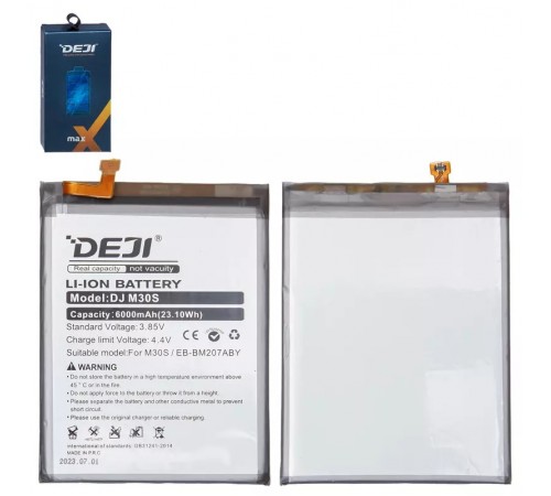 Аккумулятор Deji EB-BM207ABY для Samsung M215 Galaxy M21, M307 Galaxy M30s, M307F Galaxy M30s, M315 Galaxy M31, M315F/DS Galaxy M31, Li-ion, 3,85 B, 6000 мАч Аккумулятор Deji EB-BM207ABY для Samsung M215 Galaxy M21, M307 Galaxy M30s, M307F Galaxy M30s, M315 Galaxy M31, M315F/DS Galaxy M31, Li-ion, 3,85 B, 6000 мАч